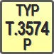 Piktogram - Typ: T.3574-P
